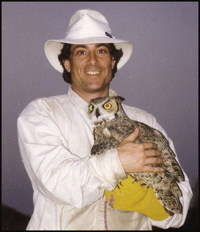 Randall with Ollie, the Owl